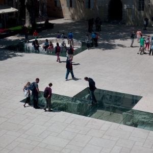 When they put a glass floor over ruins